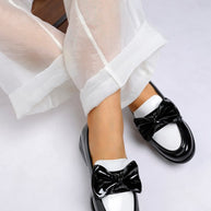 Araminta Classic Chunky Bow Loafers-Rag Company-[option4]-[option5]-[option6]-[option7]-[option8]-Shop-Boutique-Clothing-for-Women-Online