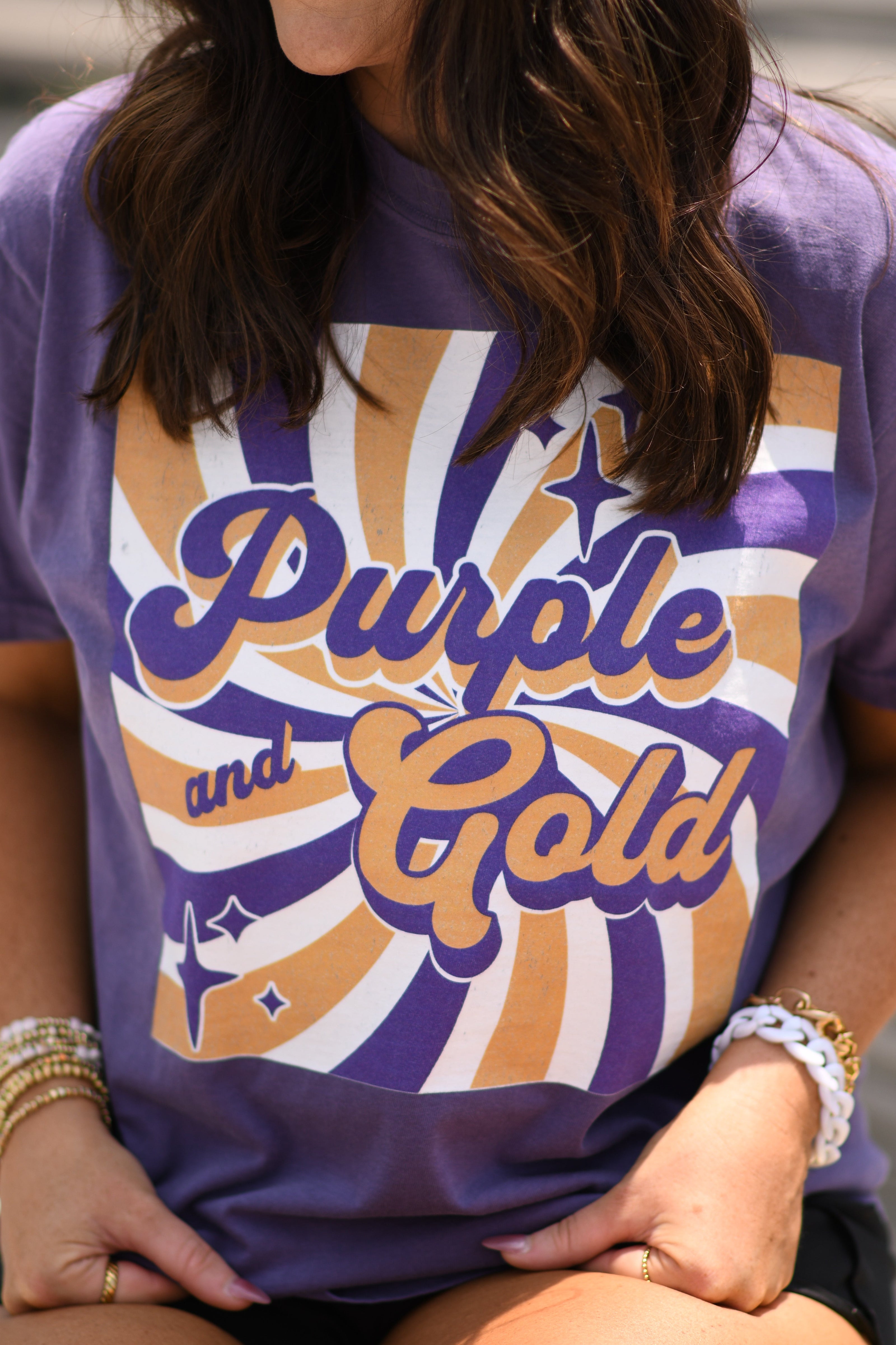 Purple and Gold Vibes Tee-P&PD Wholesale-[option4]-[option5]-[option6]-[option7]-[option8]-Shop-Boutique-Clothing-for-Women-Online