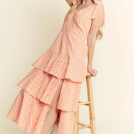 Jade By Jane Sleeveless Gingham Print Tiered Midi Dress-Dresses-Trendsi-[option4]-[option5]-[option6]-[option7]-[option8]-Shop-Boutique-Clothing-for-Women-Online
