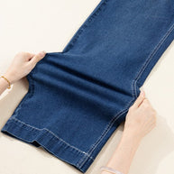 Denim Stitch High-Waist Cuff Jeans-JUNIPER BLVD-[option4]-[option5]-[option6]-[option7]-[option8]-Shop-Boutique-Clothing-for-Women-Online