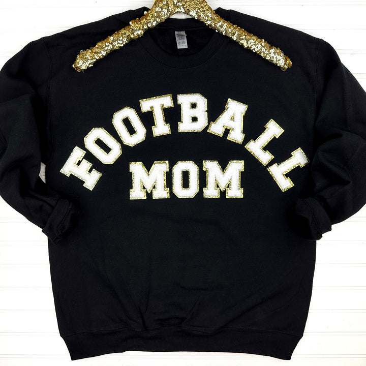 Football Mom Chenille Patch Sweatshirt-Womens-Ave Shops-[option4]-[option5]-[option6]-[option7]-[option8]-Shop-Boutique-Clothing-for-Women-Online