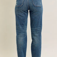 Judy Blue Full Size HW Vintage Wash Jeans w/ Drawstring-Pants-Trendsi-[option4]-[option5]-[option6]-[option7]-[option8]-Shop-Boutique-Clothing-for-Women-Online