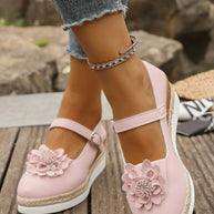 Flower Embellished Mary Jane Loafers-loafers-Trendsi-[option4]-[option5]-[option6]-[option7]-[option8]-Shop-Boutique-Clothing-for-Women-Online