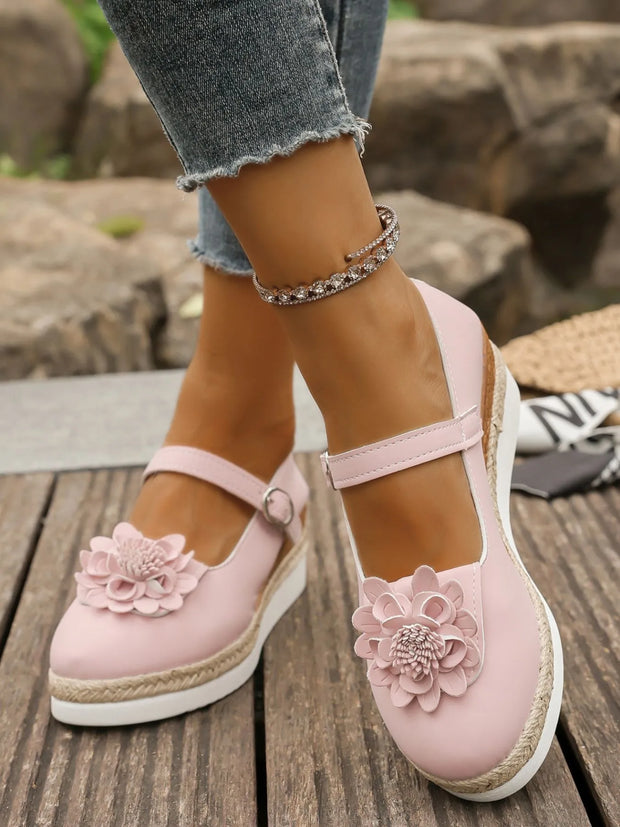 Flower Embellished Mary Jane Loafers-loafers-Trendsi-[option4]-[option5]-[option6]-[option7]-[option8]-Shop-Boutique-Clothing-for-Women-Online