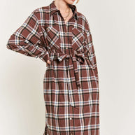 PLAID PRINT COLLAR LONG SHIRT DRESS PLUS SIZE-Jade By Jane-[option4]-[option5]-[option6]-[option7]-[option8]-Shop-Boutique-Clothing-for-Women-Online
