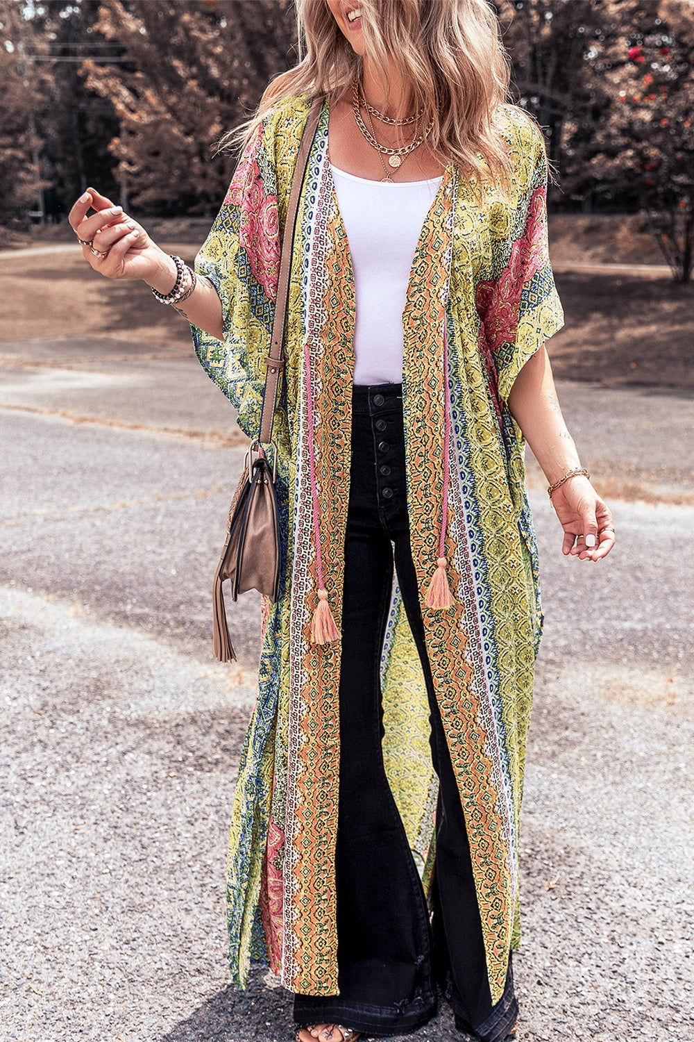 Drawstring Printed Kimono Sleeve Cover Up-Trendsi-Multicolor-One Size-[option4]-[option5]-[option6]-[option7]-[option8]-Shop-Boutique-Clothing-for-Women-Online