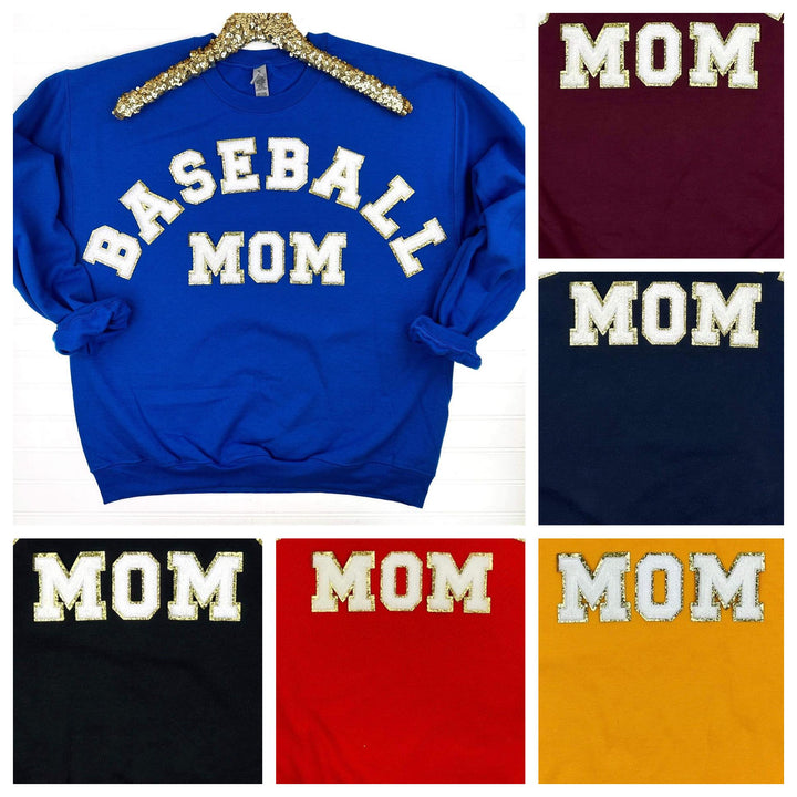 Baseball Mom Chenille Patch Sweatshirt-Womens-Ave Shops-[option4]-[option5]-[option6]-[option7]-[option8]-Shop-Boutique-Clothing-for-Women-Online