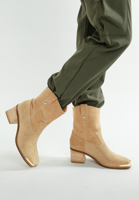 Emberly Suede Square Toe Ankle Boots-Rag Company-[option4]-[option5]-[option6]-[option7]-[option8]-Shop-Boutique-Clothing-for-Women-Online
