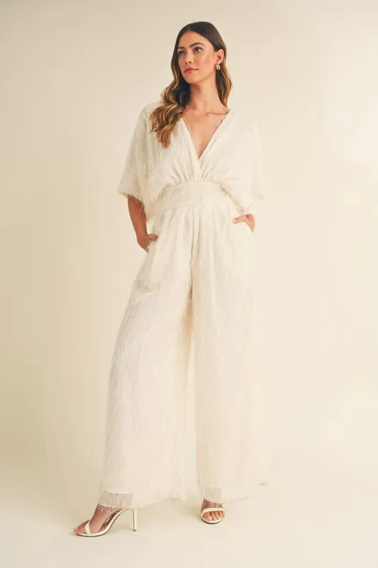 MABLE Fluffy Deep V Neck Wide Leg Jumpsuit-Jumpsuits-Trendsi-[option4]-[option5]-[option6]-[option7]-[option8]-Shop-Boutique-Clothing-for-Women-Online