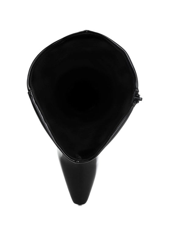 Warley Patent Faux Leather Calf Boots-Rag Company-[option4]-[option5]-[option6]-[option7]-[option8]-Shop-Boutique-Clothing-for-Women-Online