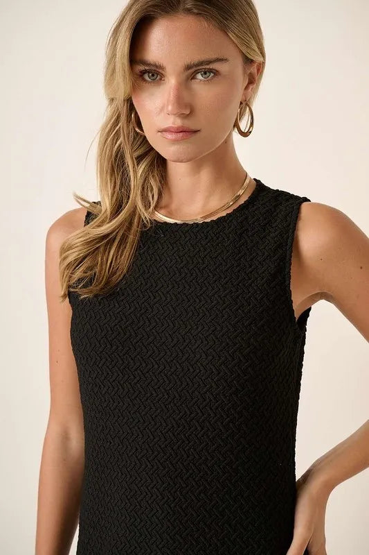 Mittoshop Side Slit Round Neck Sleeveless Dress-Dresses-Trendsi-[option4]-[option5]-[option6]-[option7]-[option8]-Shop-Boutique-Clothing-for-Women-Online