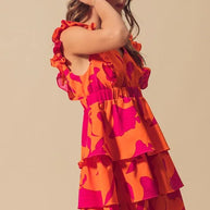 SO ME Floral V Neck Layered Dress with Elasticized Waist-Dresses-Trendsi-[option4]-[option5]-[option6]-[option7]-[option8]-Shop-Boutique-Clothing-for-Women-Online