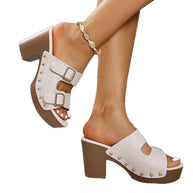 Buckle Block Heels Sandals-Sandals-Trendsi-[option4]-[option5]-[option6]-[option7]-[option8]-Shop-Boutique-Clothing-for-Women-Online