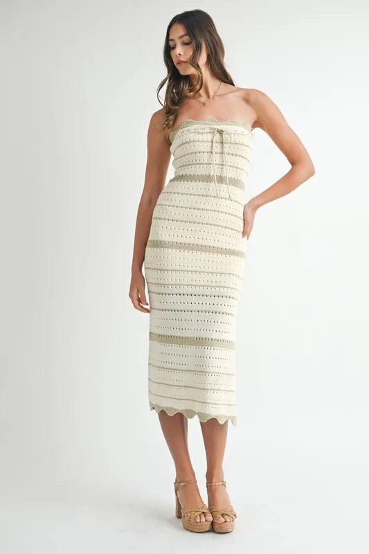 MABLE Contrast Striped Crochet Knit Midi Dress-Dresses-Trendsi-[option4]-[option5]-[option6]-[option7]-[option8]-Shop-Boutique-Clothing-for-Women-Online