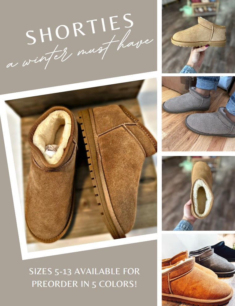 PREORDER: Faux Fur Lined Shortie Boots-Womens Shoe-Forever3A.M-[option4]-[option5]-[option6]-[option7]-[option8]-Shop-Boutique-Clothing-for-Women-Online