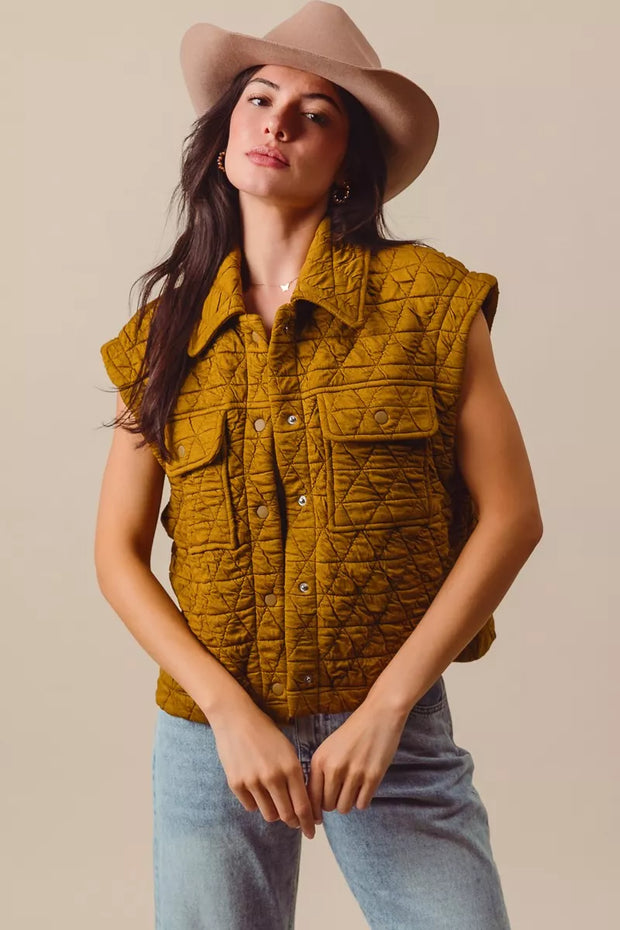 SO ME Triangle Quilting Stitch Button Up Knit Vest-Vest-Trendsi-[option4]-[option5]-[option6]-[option7]-[option8]-Shop-Boutique-Clothing-for-Women-Online