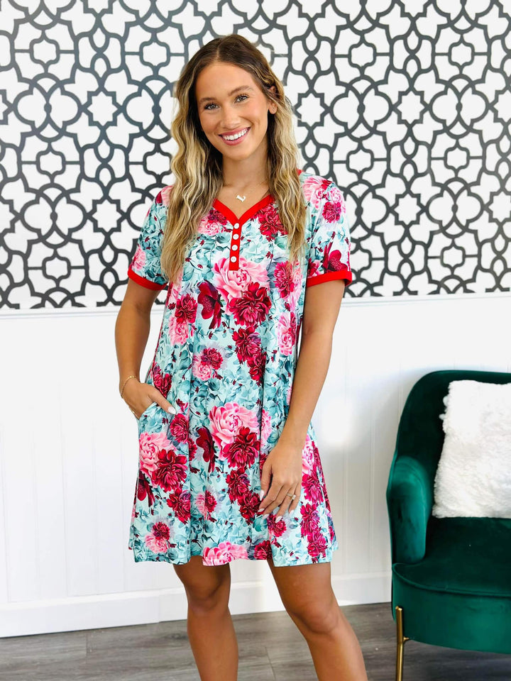 Shirley & Stone The Comfiest Sleep Dress in Winter Prints-Womens-Ave Shops-[option4]-[option5]-[option6]-[option7]-[option8]-Shop-Boutique-Clothing-for-Women-Online