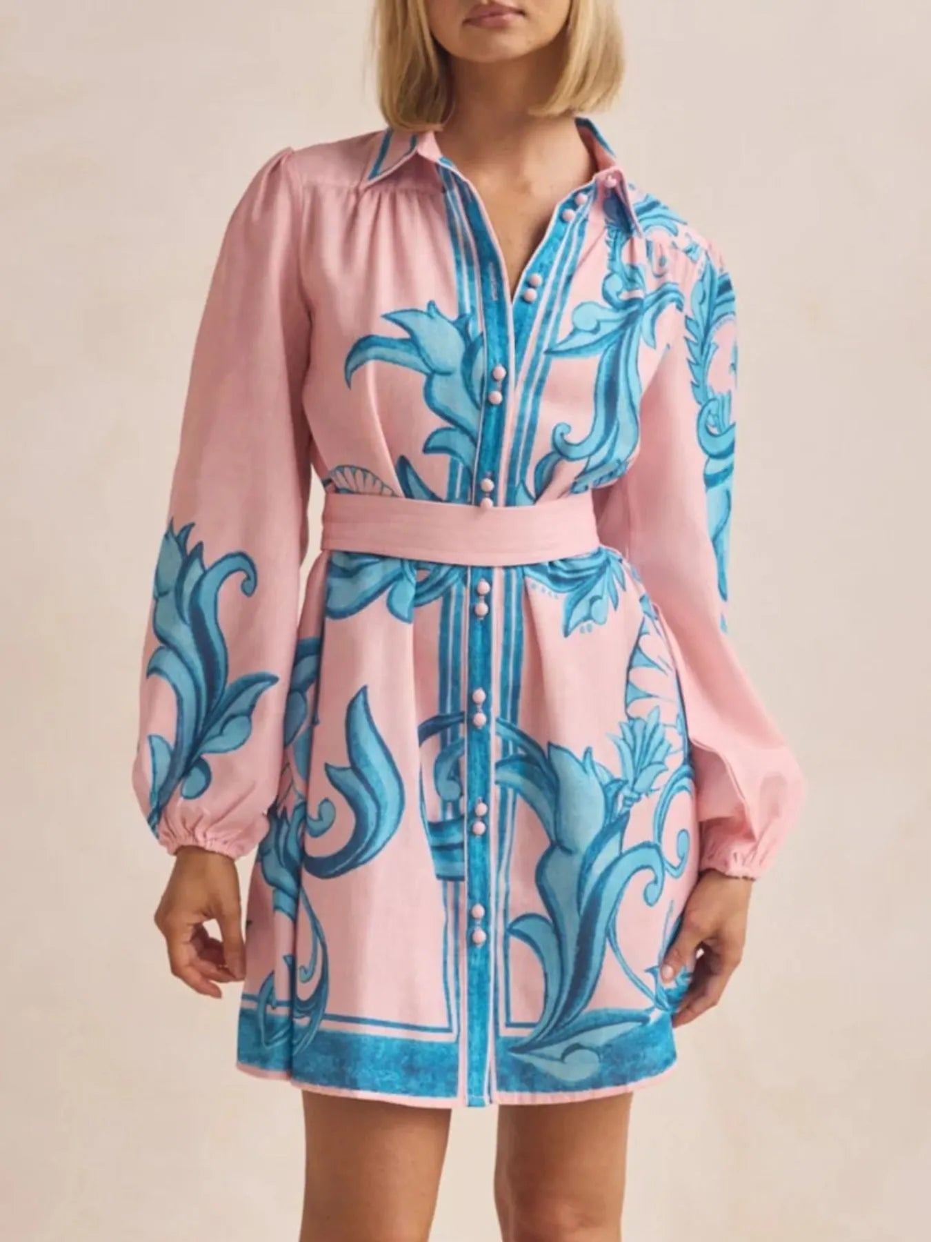 Printed Long Sleeve Shirt Dress-Dresses-Trendsi-[option4]-[option5]-[option6]-[option7]-[option8]-Shop-Boutique-Clothing-for-Women-Online
