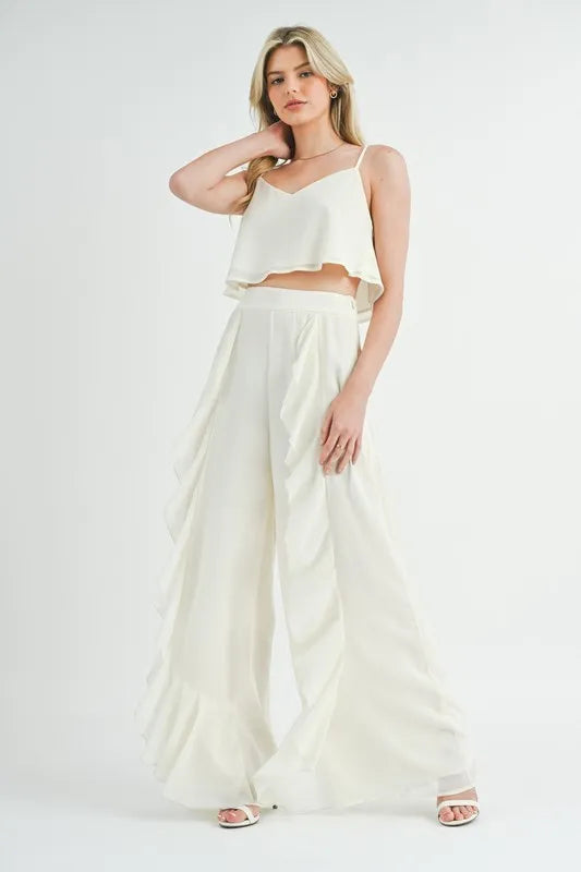 MABLE Crop Cami and Ruffled Wide Leg Pants Set-Sets-Trendsi-[option4]-[option5]-[option6]-[option7]-[option8]-Shop-Boutique-Clothing-for-Women-Online