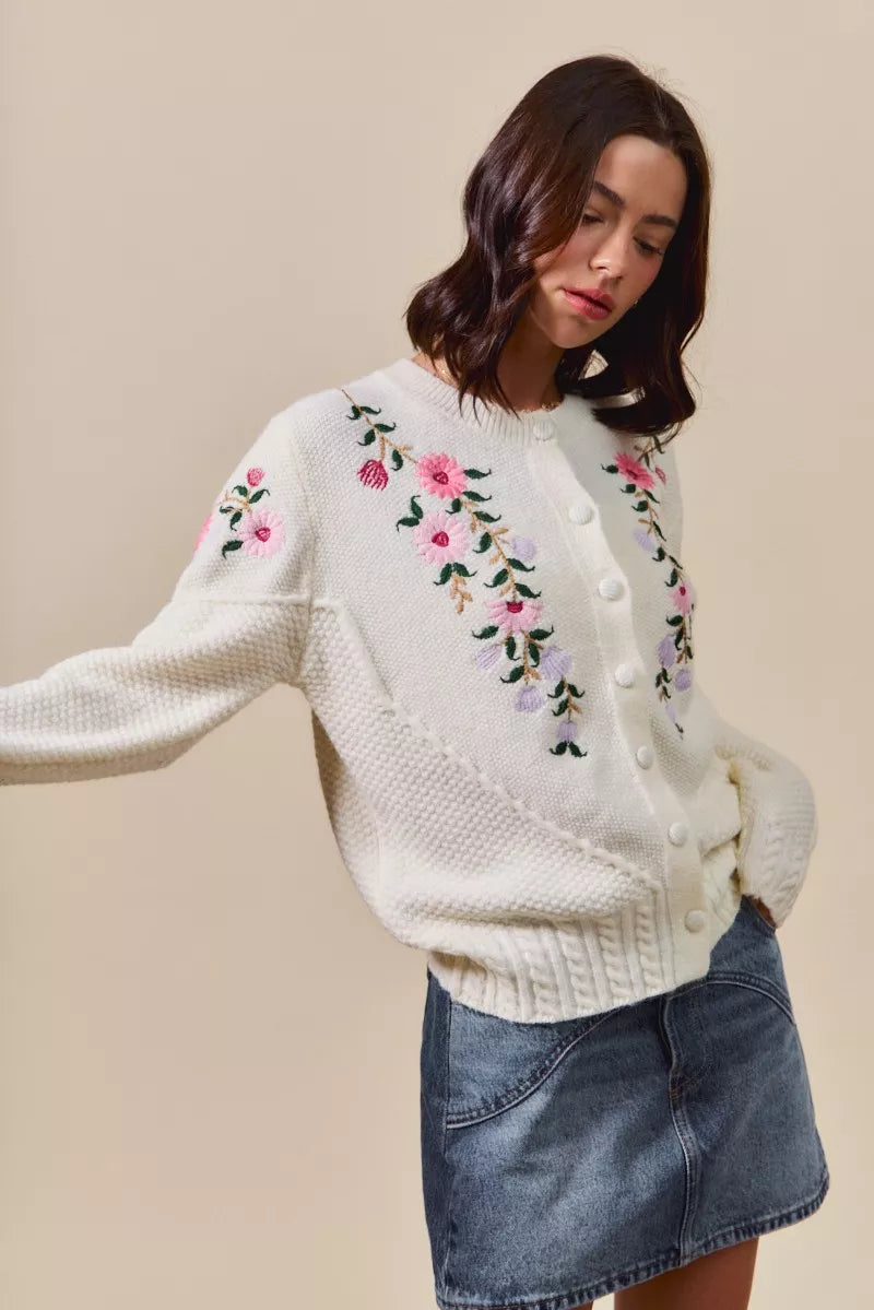 SO ME Floral Embroidered Coquette Sweater Cardigan-Cardigan-Trendsi-[option4]-[option5]-[option6]-[option7]-[option8]-Shop-Boutique-Clothing-for-Women-Online
