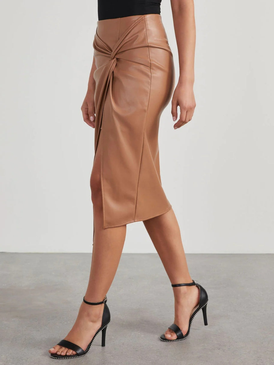 Twist Detail High Waist Skirt-Skirts-Trendsi-[option4]-[option5]-[option6]-[option7]-[option8]-Shop-Boutique-Clothing-for-Women-Online