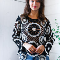In Retro Bloom Black Crochet Lace Cover Up-Haptics-[option4]-[option5]-[option6]-[option7]-[option8]-Shop-Boutique-Clothing-for-Women-Online