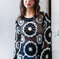 In Retro Bloom Black Crochet Lace Cover Up-Haptics-[option4]-[option5]-[option6]-[option7]-[option8]-Shop-Boutique-Clothing-for-Women-Online