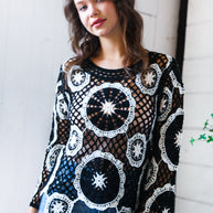 In Retro Bloom Black Crochet Lace Cover Up-Haptics-[option4]-[option5]-[option6]-[option7]-[option8]-Shop-Boutique-Clothing-for-Women-Online
