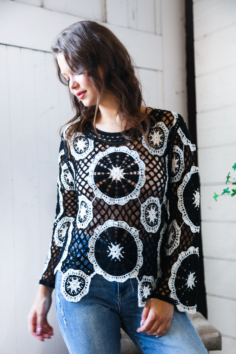 In Retro Bloom Black Crochet Lace Cover Up-Haptics-[option4]-[option5]-[option6]-[option7]-[option8]-Shop-Boutique-Clothing-for-Women-Online