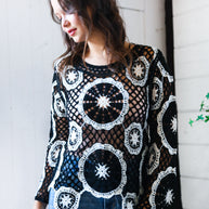 In Retro Bloom Black Crochet Lace Cover Up-Haptics-[option4]-[option5]-[option6]-[option7]-[option8]-Shop-Boutique-Clothing-for-Women-Online