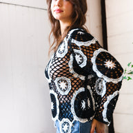 In Retro Bloom Black Crochet Lace Cover Up-Haptics-[option4]-[option5]-[option6]-[option7]-[option8]-Shop-Boutique-Clothing-for-Women-Online