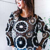 In Retro Bloom Black Crochet Lace Cover Up-Haptics-[option4]-[option5]-[option6]-[option7]-[option8]-Shop-Boutique-Clothing-for-Women-Online