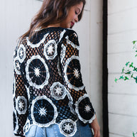 In Retro Bloom Black Crochet Lace Cover Up-Haptics-[option4]-[option5]-[option6]-[option7]-[option8]-Shop-Boutique-Clothing-for-Women-Online