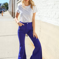 Zenana All You Need Sapphire High Waist Flare Leg Denim Jeans-Zenana-[option4]-[option5]-[option6]-[option7]-[option8]-Shop-Boutique-Clothing-for-Women-Online