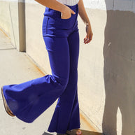 Zenana All You Need Sapphire High Waist Flare Leg Denim Jeans-Zenana-[option4]-[option5]-[option6]-[option7]-[option8]-Shop-Boutique-Clothing-for-Women-Online