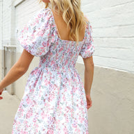 Lock Eyes Cream Floral Print Sweetheart Neck Fit & Flare Dress-Kori America-[option4]-[option5]-[option6]-[option7]-[option8]-Shop-Boutique-Clothing-for-Women-Online