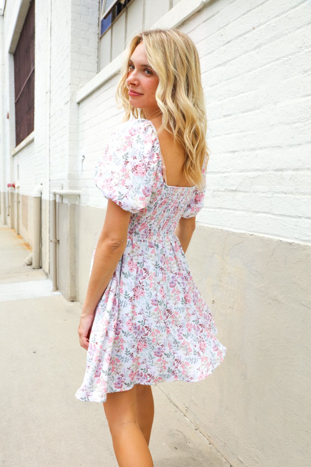 Lock Eyes Cream Floral Print Sweetheart Neck Fit & Flare Dress-Kori America-[option4]-[option5]-[option6]-[option7]-[option8]-Shop-Boutique-Clothing-for-Women-Online