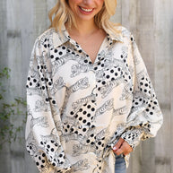 Dazzle in Ivory Satin Button-Down Collared Long Sleeve Bouse-First Love-[option4]-[option5]-[option6]-[option7]-[option8]-Shop-Boutique-Clothing-for-Women-Online