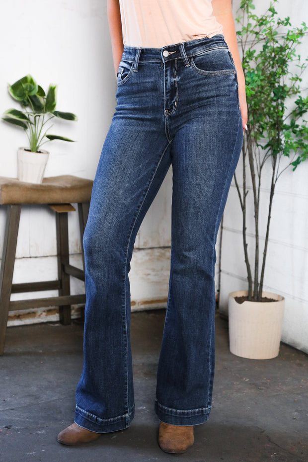 Judy Blue High Waist Flare Denim-Judy Blue-[option4]-[option5]-[option6]-[option7]-[option8]-Shop-Boutique-Clothing-for-Women-Online