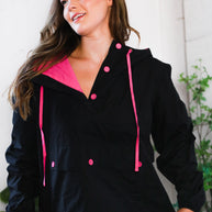 Glow Up Pink and Black Hooded Jacket-And The Why-[option4]-[option5]-[option6]-[option7]-[option8]-Shop-Boutique-Clothing-for-Women-Online