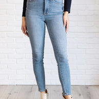Judy Blue Justine High Rise Control Top Contrast Wash Skinny Jeans-Womens-Ave Shops-[option4]-[option5]-[option6]-[option7]-[option8]-Shop-Boutique-Clothing-for-Women-Online