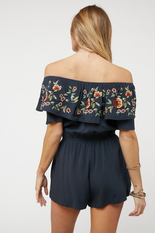 FLORAL EMBROIDERED OFF SHOULDER ROMPER-Davi & Dani-[option4]-[option5]-[option6]-[option7]-[option8]-Shop-Boutique-Clothing-for-Women-Online