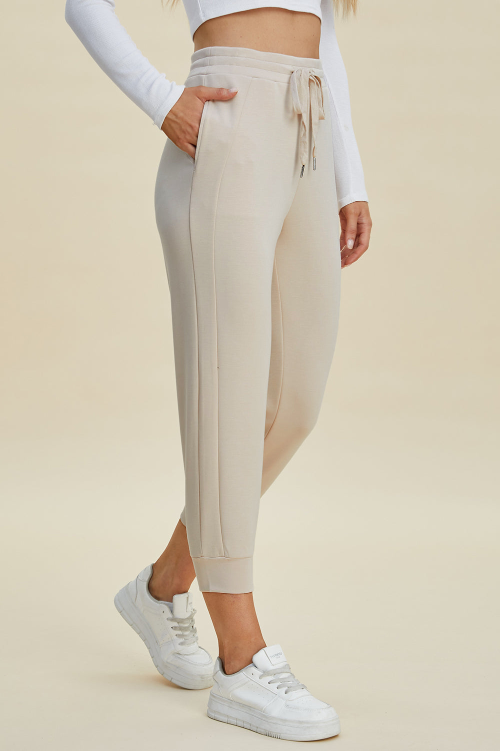 Basic Bae Air Scuba Drawstring High Waist Cropped Jogger Pants-Trendsi-[option4]-[option5]-[option6]-[option7]-[option8]-Shop-Boutique-Clothing-for-Women-Online