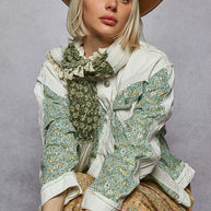POL Button Down Patchwork Denim Jacket with Floral Print Details-Coats & Jackets-Trendsi-[option4]-[option5]-[option6]-[option7]-[option8]-Shop-Boutique-Clothing-for-Women-Online