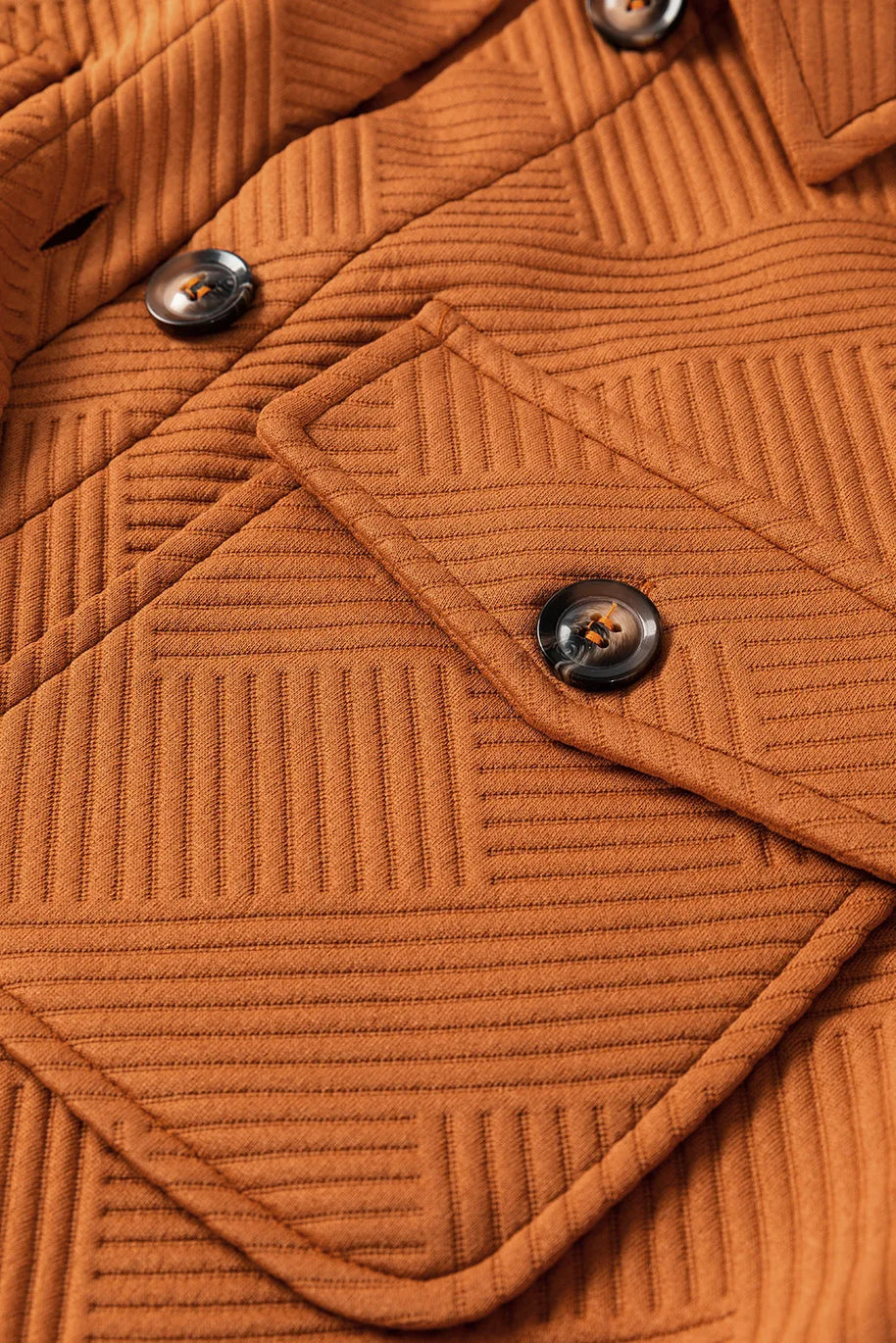 Textured Button Down Collared Neck Coat-Coats & Jackets-Trendsi-[option4]-[option5]-[option6]-[option7]-[option8]-Shop-Boutique-Clothing-for-Women-Online