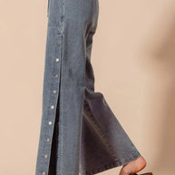 SO ME Mid Rise Drawstring Jeans with Side Snap Button-Jeans-Trendsi-[option4]-[option5]-[option6]-[option7]-[option8]-Shop-Boutique-Clothing-for-Women-Online