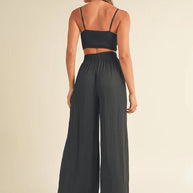 MABLE Smocked Bralette Crop Top and Wide Leg Pants Set-Trendsi-[option4]-[option5]-[option6]-[option7]-[option8]-Shop-Boutique-Clothing-for-Women-Online