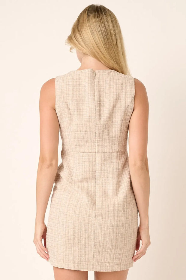 Mittoshop Tweed Sleeveless Mini Dress-Dresses-Trendsi-[option4]-[option5]-[option6]-[option7]-[option8]-Shop-Boutique-Clothing-for-Women-Online