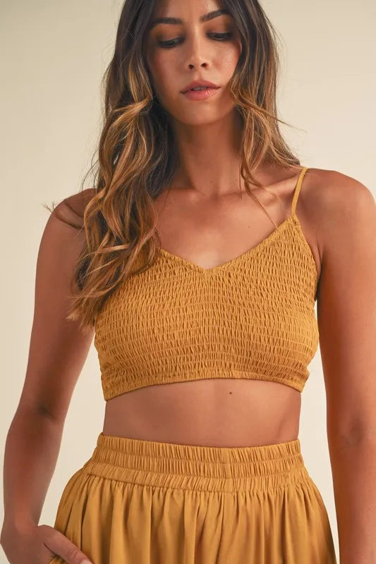 MABLE Smocked Bralette Crop Top and Wide Leg Pants Set-Sets-Trendsi-[option4]-[option5]-[option6]-[option7]-[option8]-Shop-Boutique-Clothing-for-Women-Online