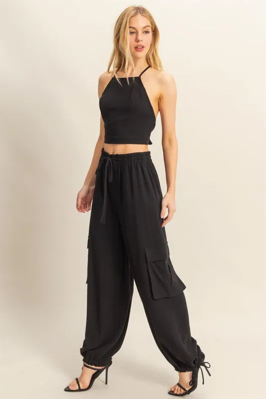 HYFVE Crop Top and Cargo Pants Set-sets-Trendsi-[option4]-[option5]-[option6]-[option7]-[option8]-Shop-Boutique-Clothing-for-Women-Online